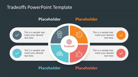 4 Steps Circular Diagram Tradeoffs Template - SlideModel