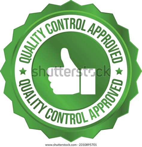 Quality Control Approved Stamp Badge Icon Stock Vector (Royalty Free ...