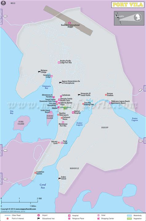 Port Vila Map | Map of Port Vila City, Vanuatu