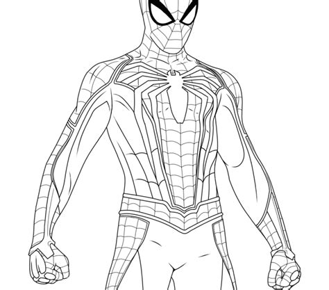 Ps4 Spider Man Suit Coloring Page