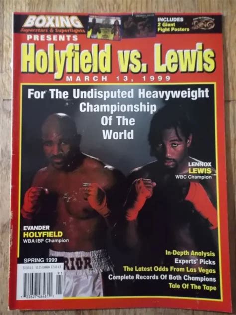 RING PRESENTS HOLYFIELD Vs. Lewis March 13, 1999 Boxing Magazine £6.27 ...