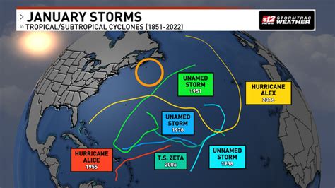 Subtropical storm formed in January, first storm of the 2023 Atlantic ...