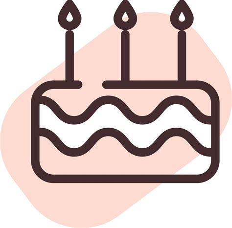 Birthday pink cake, illustration, vector, on a white background. 13518409 Vector Art at Vecteezy