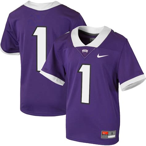 Youth Nike #1 Purple TCU Horned Frogs Team Replica Football Jersey