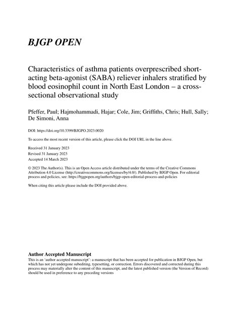 (PDF) Characteristics of asthma patients overprescribed short-acting beta-agonist (SABA ...