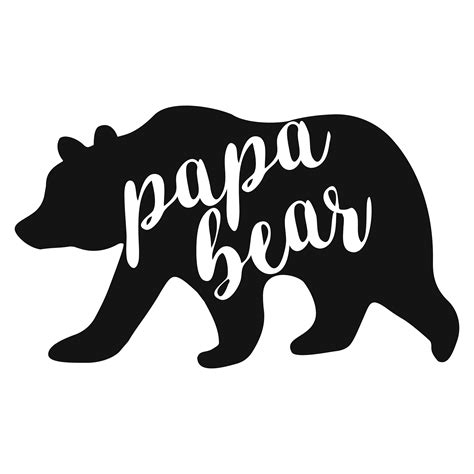 papa bear svg bear family svg dad bear dxf bear father | Etsy