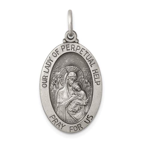 Sterling Silver Our Lady of Perpetual Help Medal | eBay