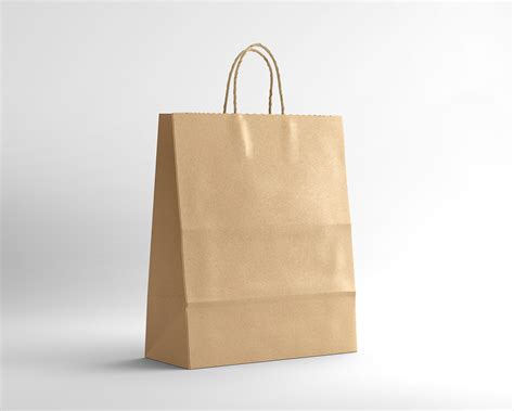 Free Kraft Paper Shopping Bag Mockup :: Behance