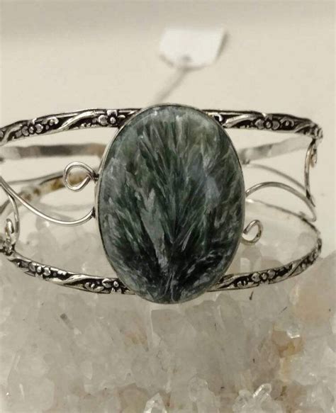 Seraphinite Bracelet | Etsy | Bracelets, Bangle bracelets, Gemstone jewelry