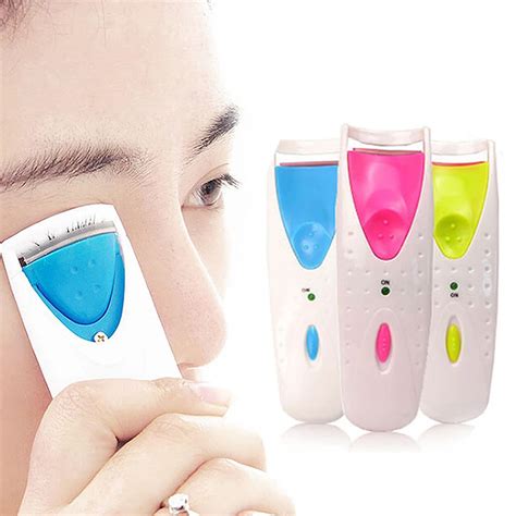 New Women Makeup Electric Heated Eyelash Curler Long Lasting Eye Lash Perm Heated Eyelashes Clip ...