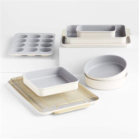 Caraway Complete 11-Piece Cream Ceramic Bakeware Set + Reviews | Crate & Barrel Canada