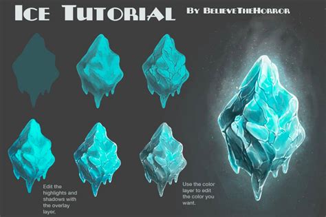 Ice Tutorial by BelieveTheHorror on DeviantArt | Concept art tutorial, Digital painting ...