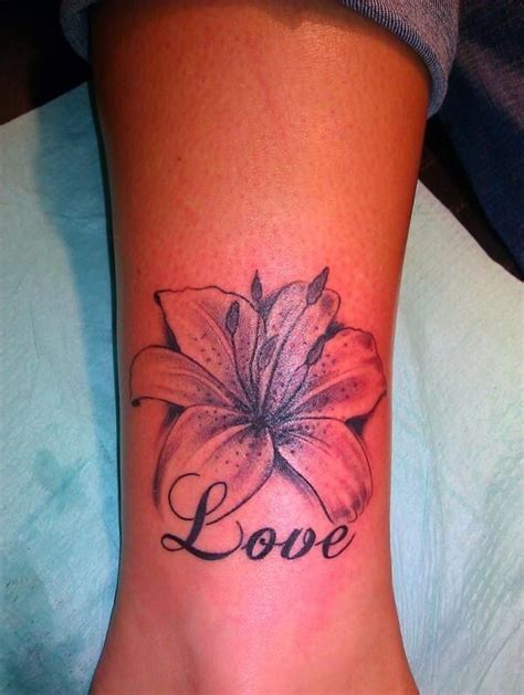 Pin by Elizabeth Jones on Tattoos | Ankle tattoos for women, Lily tattoo design, Lily tattoo