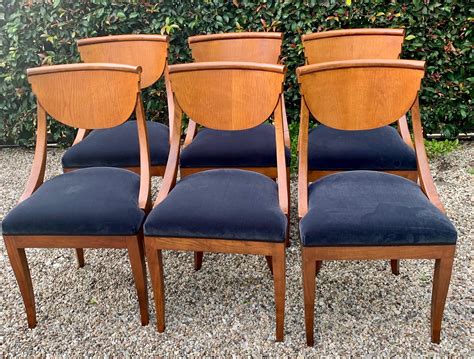 6 Upholstered Italian Maple Deco Dining Chairs at 1stDibs | maple ...