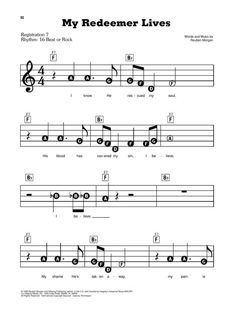 My Redeemer Lives Sheet Music | Hillsong Worship | E-Z Play Today