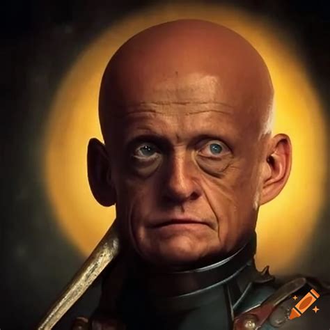 Pierluigi collina in priest costume with scale armor on Craiyon