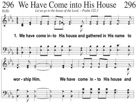 PPT - 1. We have come in - to His house and gathered in His name to ...