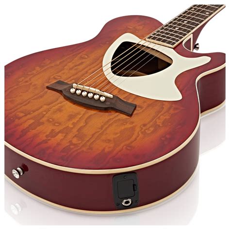 Deluxe Thinline Electro Acoustic Guitar by G4M Cherry SB - Nearly New at Gear4music