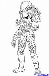Predator Coloring Pages Drawing Alien Vs Face Color Drawings Sketches  sketch template
