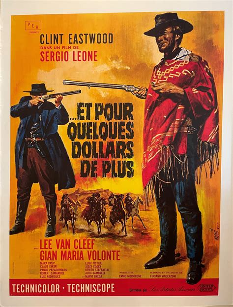 FOR A FEW DOLLARS MORE, Original Spaghetti Western Vintage Movie Poster ...