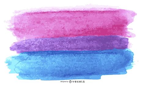 Bisexual Pride Flag Watercolor Vector Download