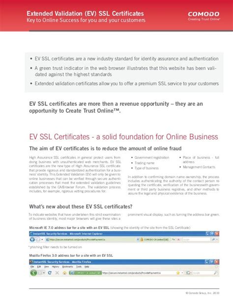 Extended Validation SSL Certificate(EV SSL)