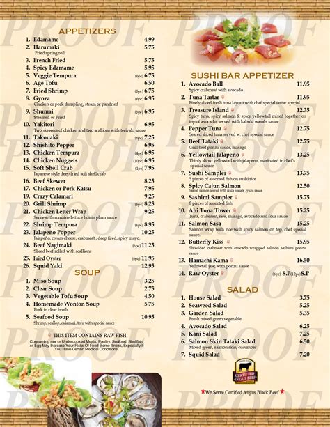 Menu | Osaka Hibachi & Sushi Bar | Sachse TX 75048 | Japanese Food & Sushi Bar in Sachse