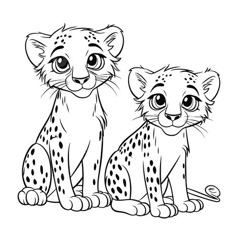 Cheetah Cub Coloring Pages Cheetah Coloring Png Cliparts Cartoons | The Best Porn Website