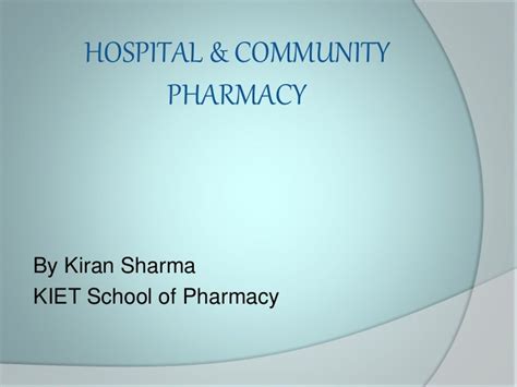 Community Pharmacy