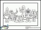 Yo Gabba Foofa Coloring Pages Team Colors sketch template