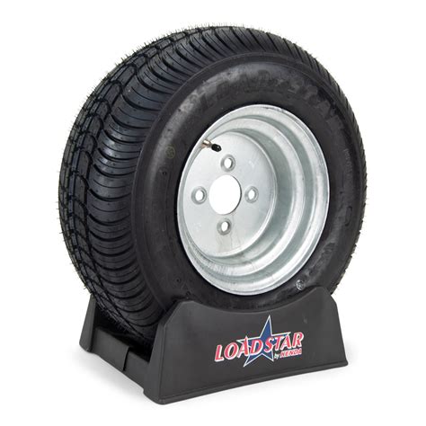 Trailer Tire 20.5x8x10 aka 205/65-10 LRC on Galvanized 4 Lug