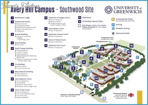 Greenwich University Campus Map - TravelsFinders.Com