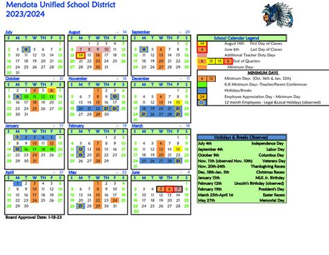 Calendars – Parents – Mendota Continuation High School