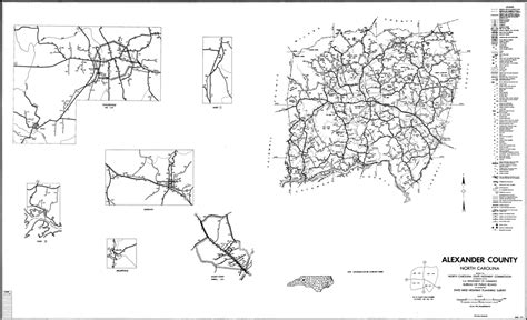 1962 Road Map of Alexander County, North Carolina