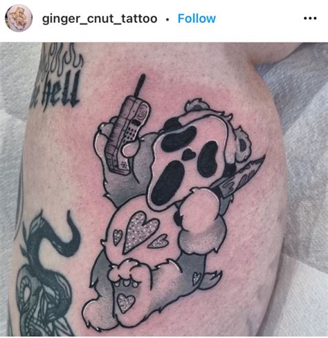 Carebear scream halloween kawaii tattoo | Care bear tattoos, Scary tattoos, Bear tattoos