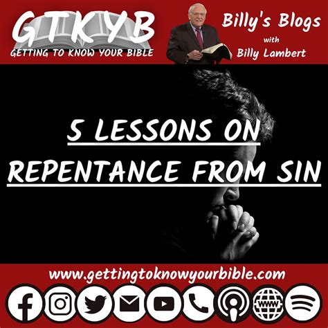 5 LESSONS ON REPENTANCE FROM SIN