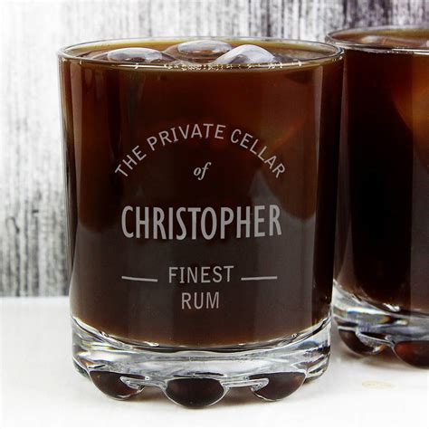 Personalised Rum Design Glass By The Department Of Gifting