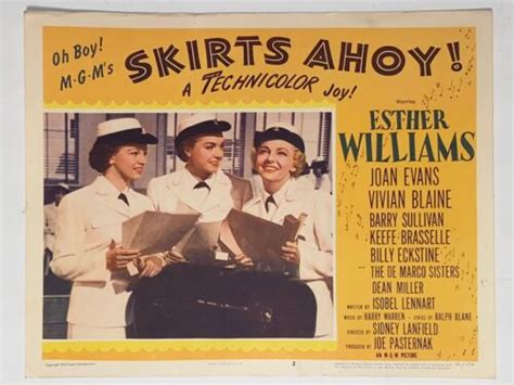 1952 Skirts Ahoy! 11x14 Lobby Card #2 Esther Williams, Joan Evans, Vivian Blaine | eBay