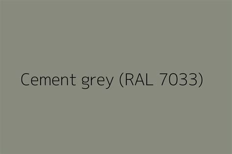 Cement grey (RAL 7033) Color HEX code