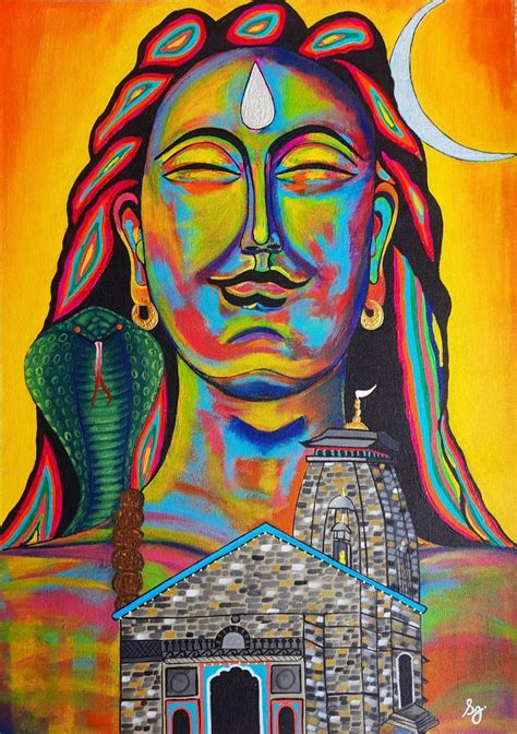 Adiyogi: The Shiva Painting by Seemantaparna Ghosh | Saatchi Art