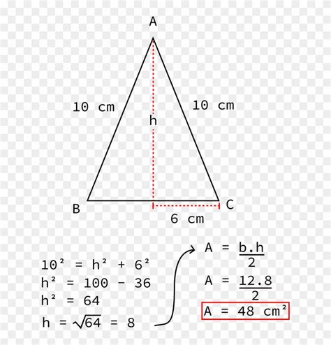 Área Do Triângulo Isósceles - Area Do Triangulo Isosceles, HD Png Download - 630x797(#6032958 ...