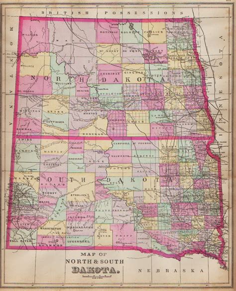 Antique Prints Blog: Splitting Dakota Territory