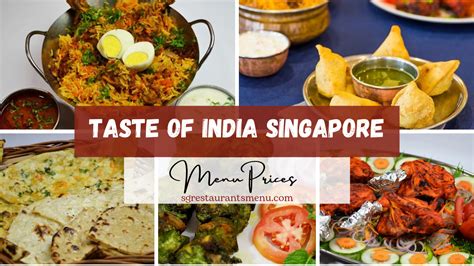 Taste Of India Menu Prices with Reviews in Singapore 2024