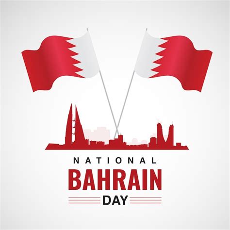 Premium Vector | Bahrain national day, bahrain flag waving, celebration vector illustration