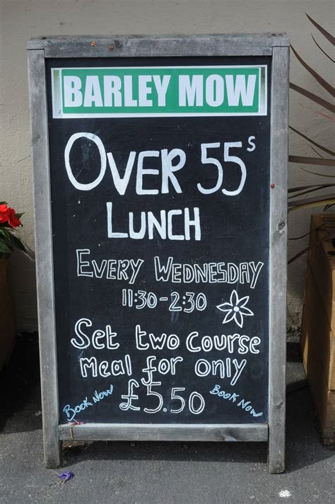 Menu at The Barley Mow, Saint Neots