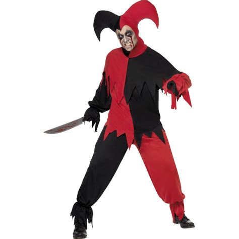 Dark Jester Costume, Black and Red | Hidden Corner Fancy Dress