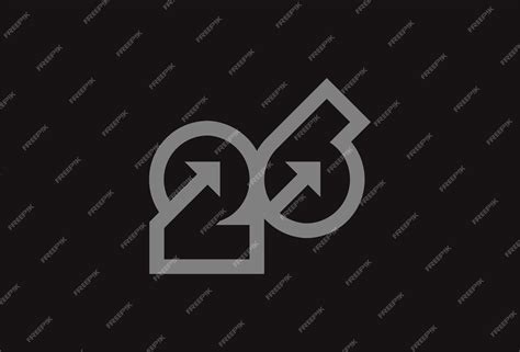 Premium Vector | Number 26 logo monogram number 26 with arrow ...