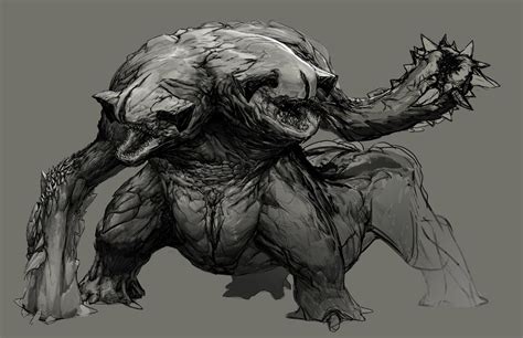 Giant Monsters!, Bart Tiongson | Mythical creatures art, Alien concept ...