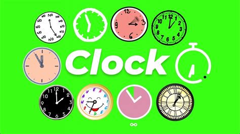 Animated Clock GIF Green Screen Pack (Free Download) - YouTube