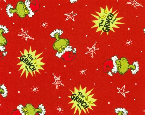 Grinch Holiday-dr. Seuss Fabric-grinch Panel-ade20994223-flat Rate Shipping - Etsy